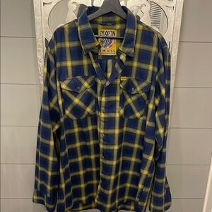 Dixxon AIM HIGH NWOT Blue and Yellow Men's Shirt